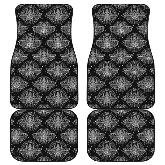 Mantis Spirit Animal Pattern Print Front and Back Car Floor Mats