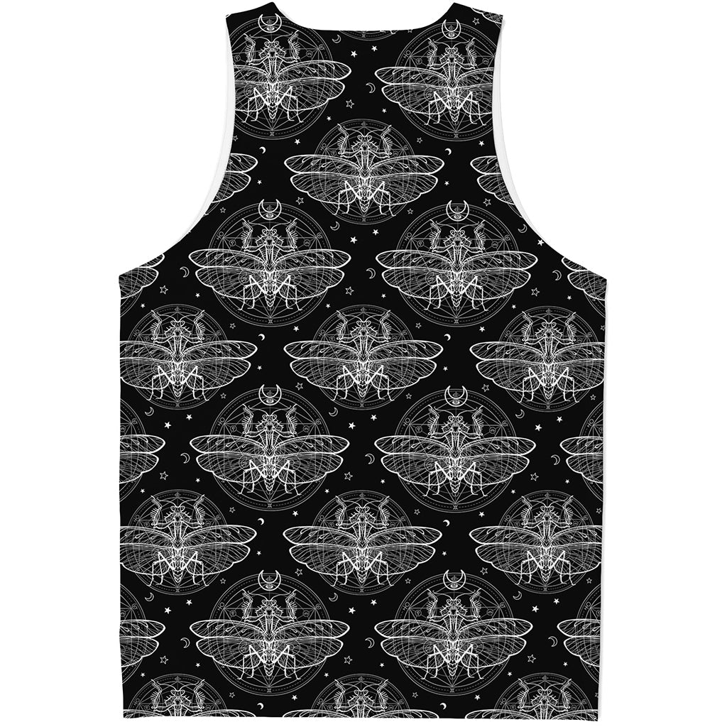 Mantis Spirit Animal Pattern Print Men's Tank Top