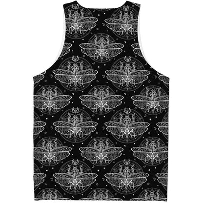 Mantis Spirit Animal Pattern Print Men's Tank Top