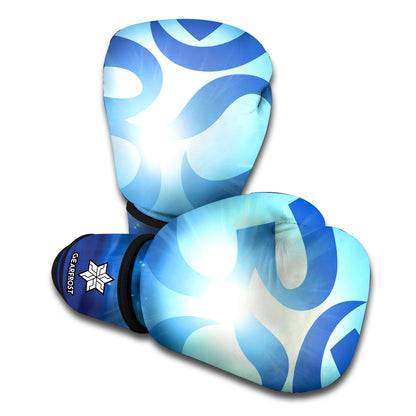 Mantra Om Print Boxing Gloves