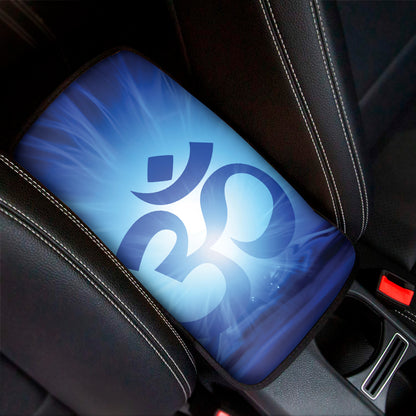 Mantra Om Print Car Center Console Cover