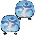 Mantra Om Print Car Headrest Covers