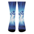 Mantra Om Print Crew Socks