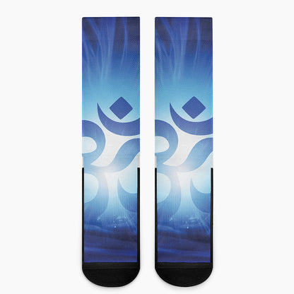 Mantra Om Print Crew Socks