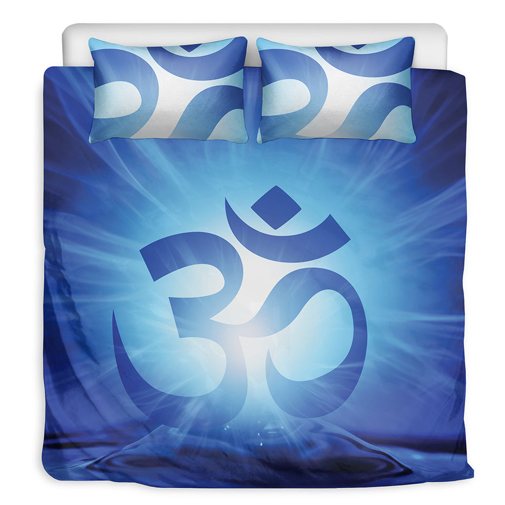 Mantra Om Print Duvet Cover Bedding Set