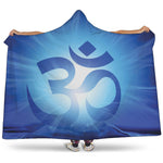 Mantra Om Print Hooded Blanket