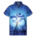 Mantra Om Print Men's Short Sleeve Shirt