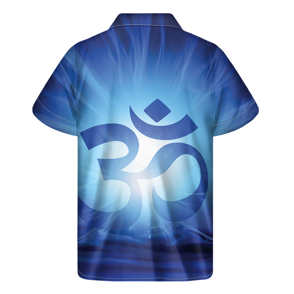 Mantra Om Print Men's Short Sleeve Shirt