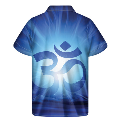 Mantra Om Print Men's Short Sleeve Shirt