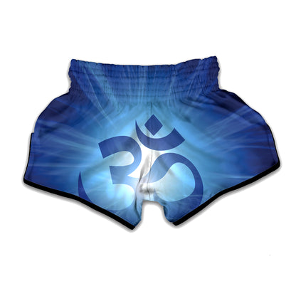 Mantra Om Print Muay Thai Boxing Shorts