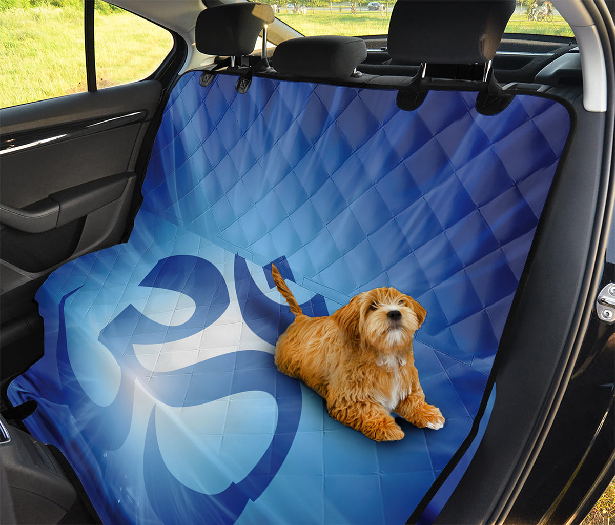 Mantra Om Print Pet Car Back Seat Cover