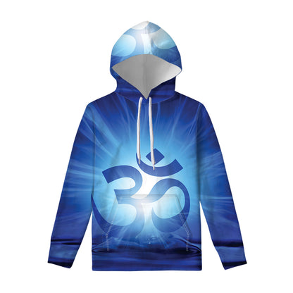 Mantra Om Print Pullover Hoodie