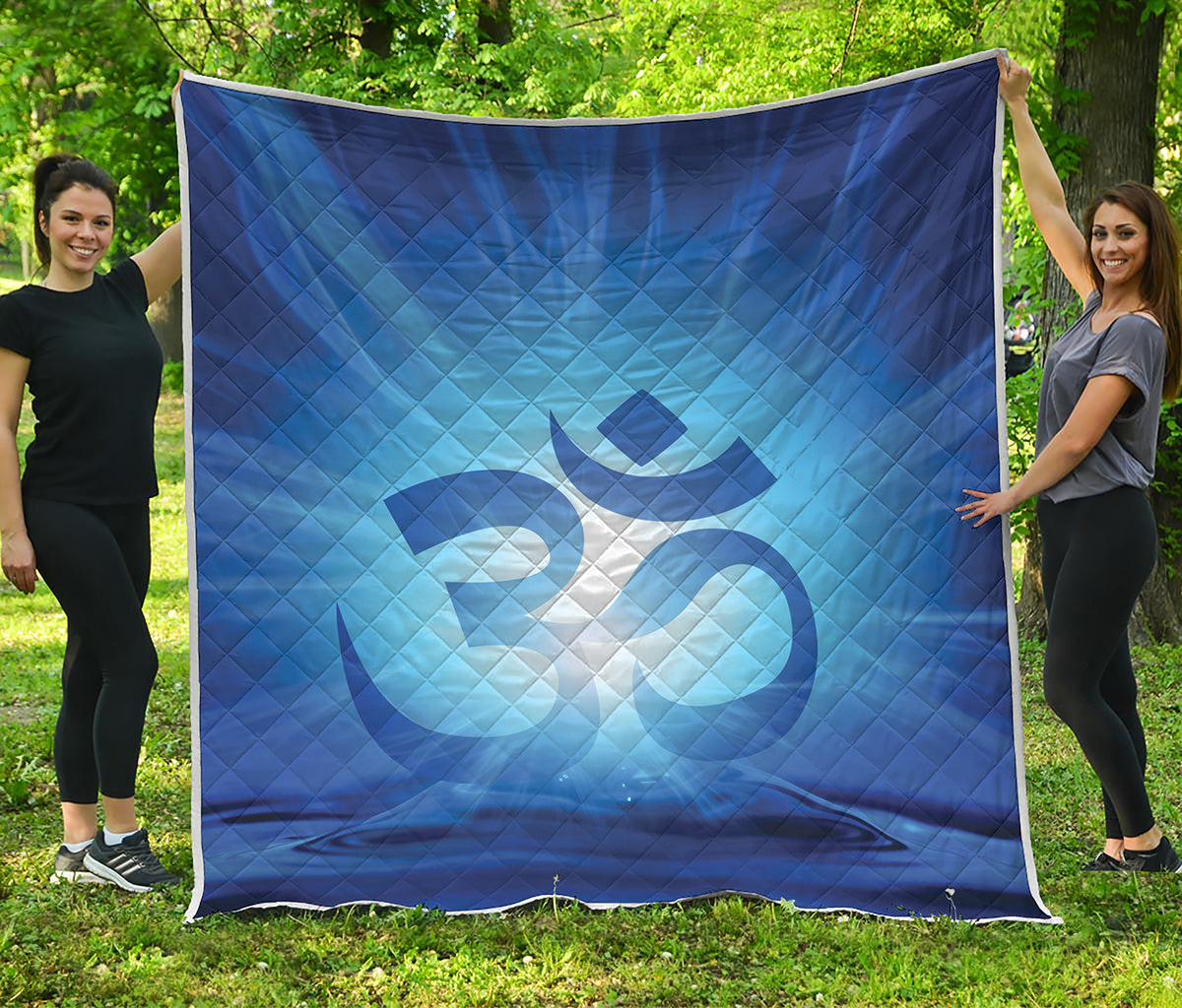 Mantra Om Print Quilt
