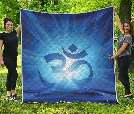 Mantra Om Print Quilt