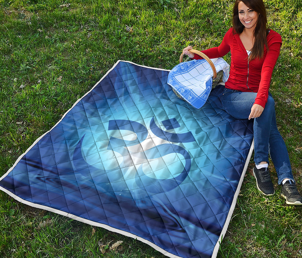 Mantra Om Print Quilt