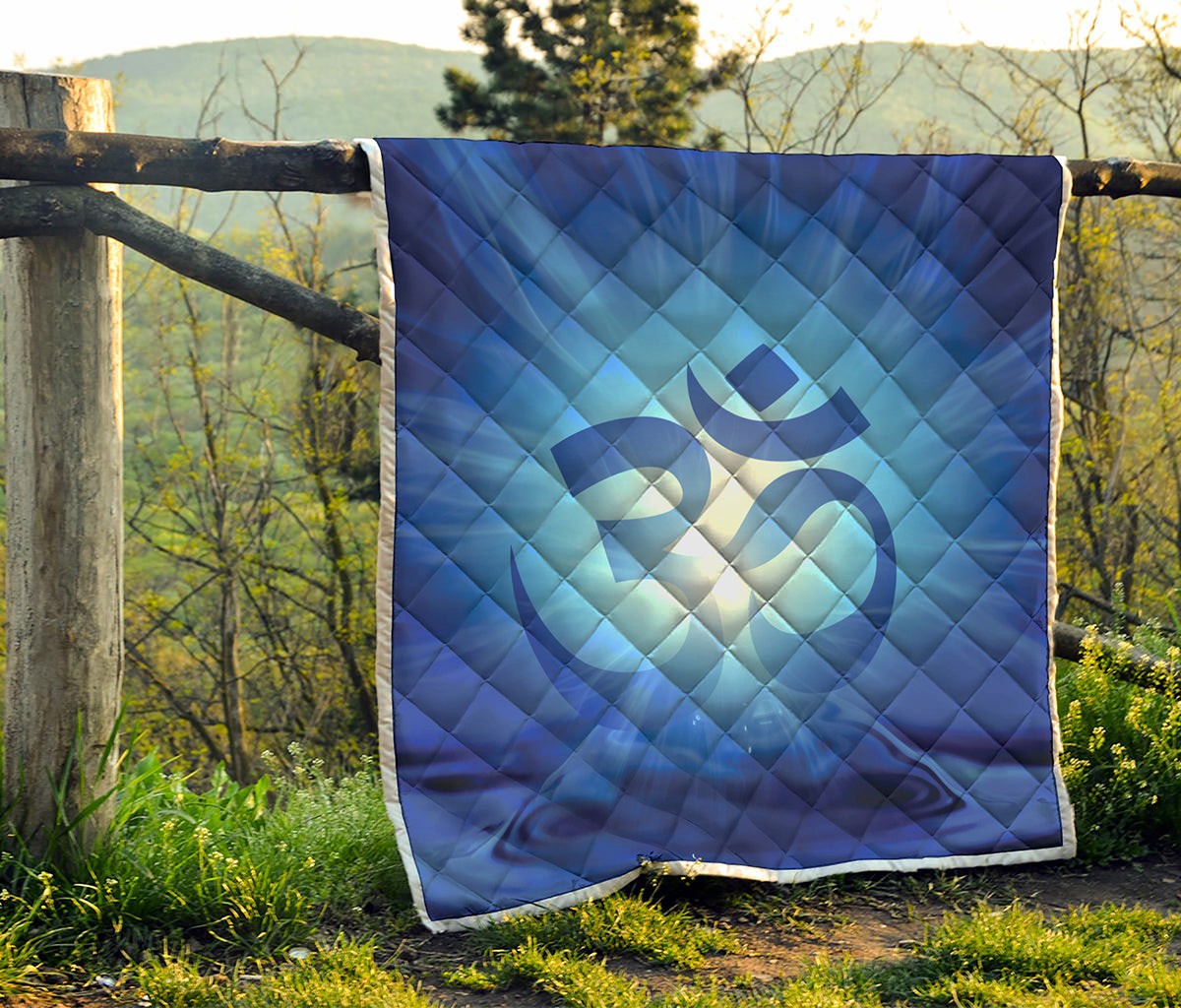 Mantra Om Print Quilt