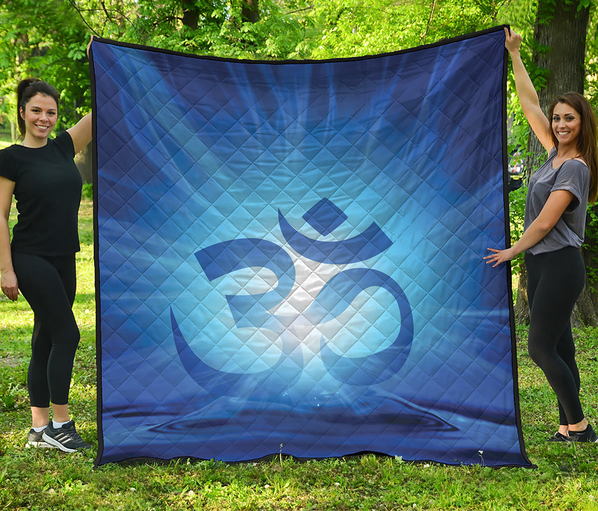 Mantra Om Print Quilt