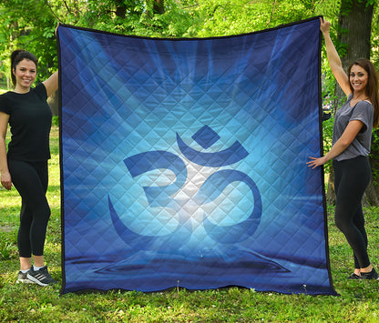 Mantra Om Print Quilt