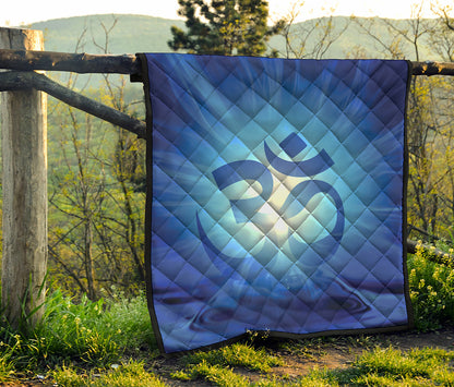 Mantra Om Print Quilt