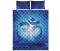Mantra Om Print Quilt Bed Set