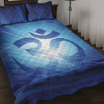 Mantra Om Print Quilt Bed Set