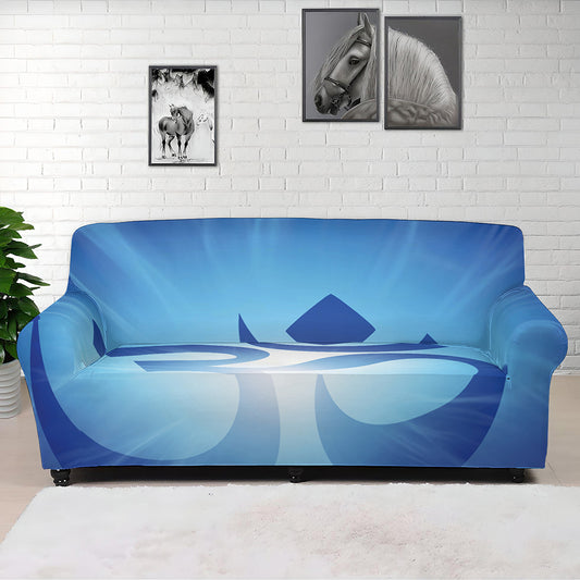 Mantra Om Print Sofa Cover