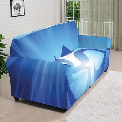 Mantra Om Print Sofa Cover