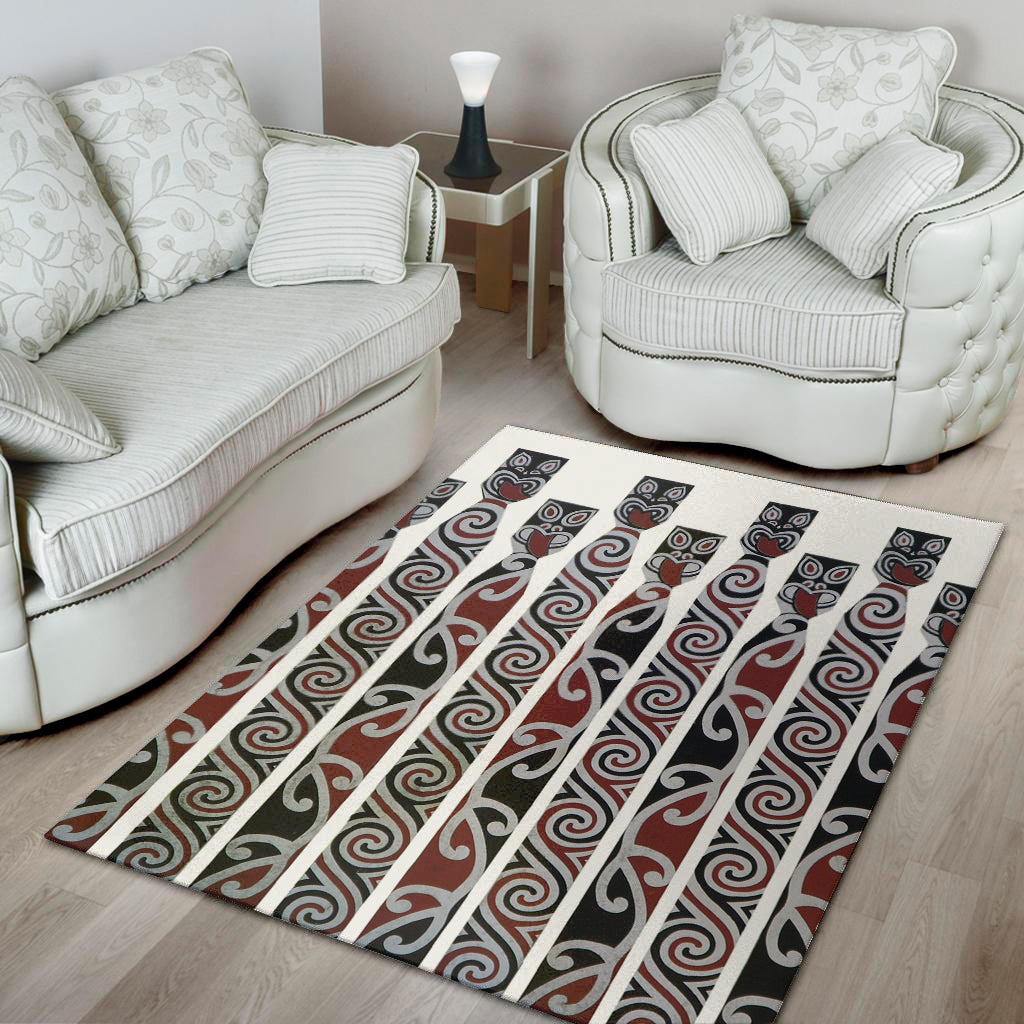 Maori Fence Print Area Rug