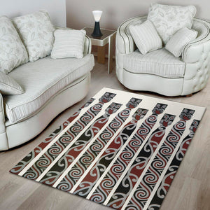 Maori Fence Print Area Rug