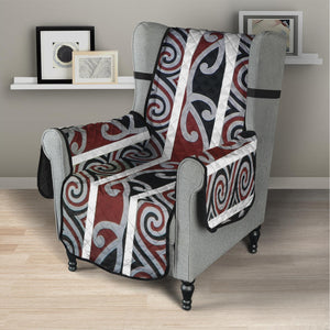 Maori Fence Print Armchair Protector