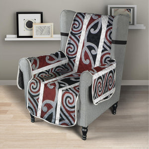 Maori Fence Print Armchair Protector