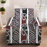 Maori Fence Print Armchair Slipcover