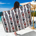 Maori Fence Print Beach Sarong Wrap
