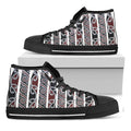 Maori Fence Print Black High Top Sneakers