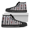 Maori Fence Print Black High Top Shoes