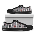 Maori Fence Print Black Low Top Sneakers