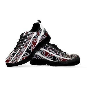 Maori Fence Print Black Sneakers