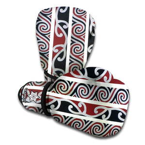 Maori Fence Print Boxing Gloves