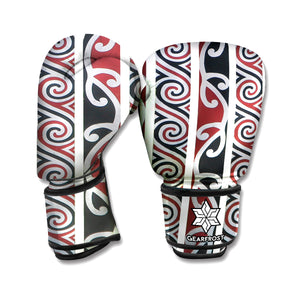 Maori Fence Print Boxing Gloves