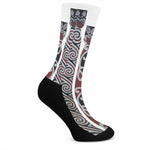 Maori Fence Print Crew Socks