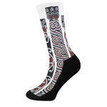Maori Fence Print Crew Socks