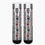 Maori Fence Print Crew Socks