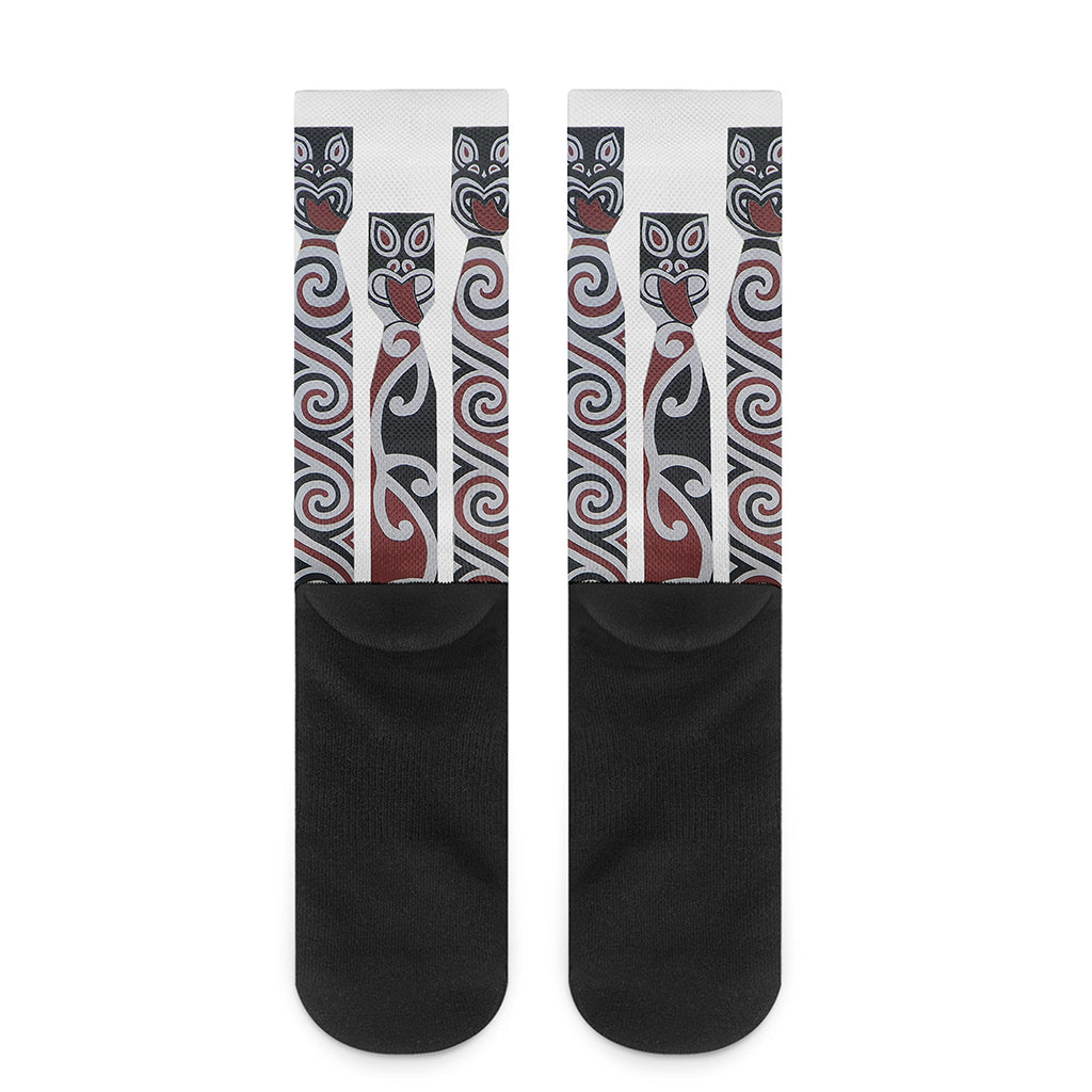 Maori Fence Print Crew Socks