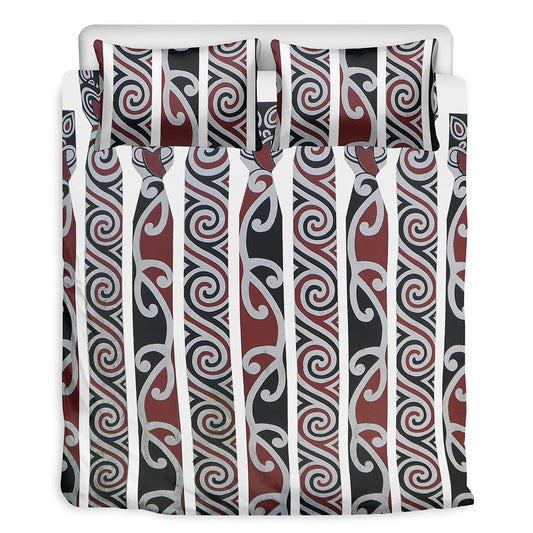 Maori Fence Print Duvet Cover Bedding Set