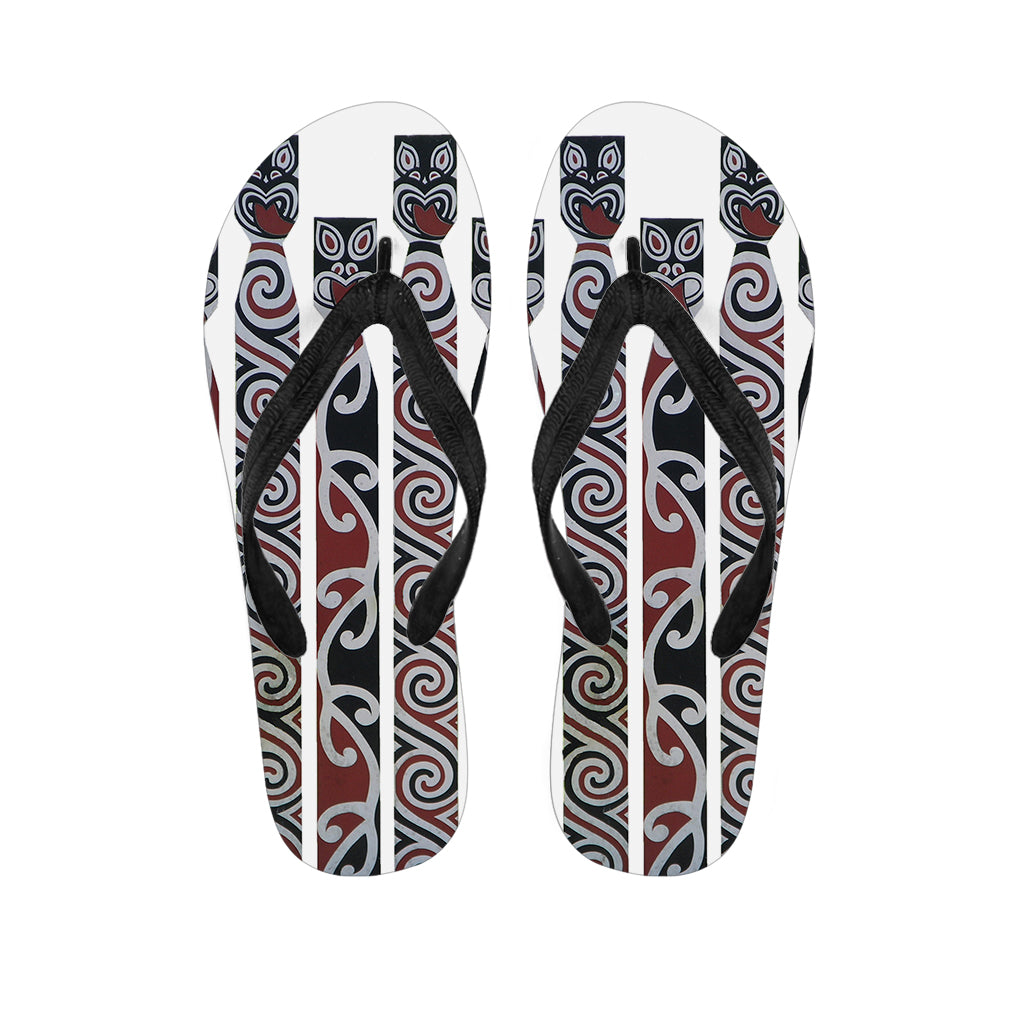 Maori Fence Print Flip Flops