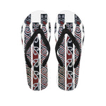Maori Fence Print Flip Flops