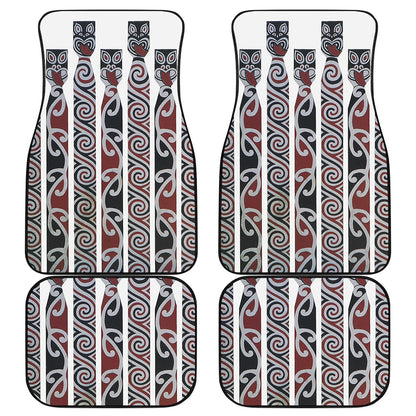 Maori Fence Print Front and Back Car Floor Mats