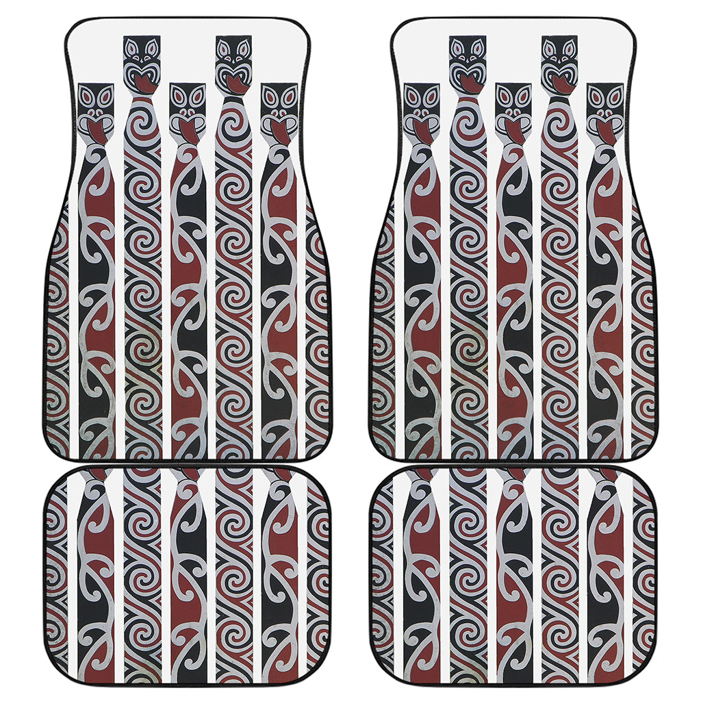 Maori Fence Print Front and Back Car Floor Mats