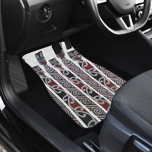 Maori Fence Print Front and Back Car Floor Mats