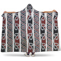 Maori Fence Print Hooded Blanket